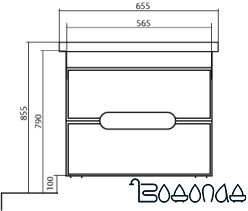 Аква Родос Бостон 65 Тумба