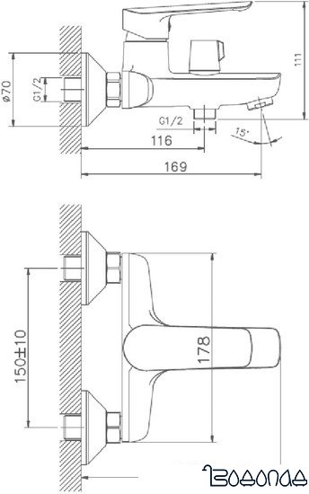 Смеситель Haiba HB60198 (хром)