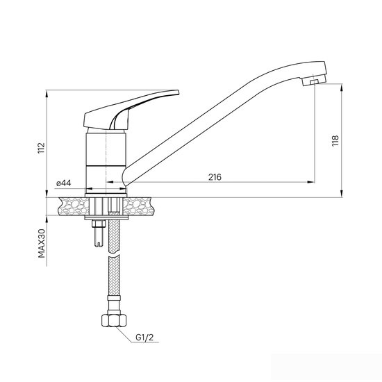 Смеситель Milardo Meal M06SBR0M05