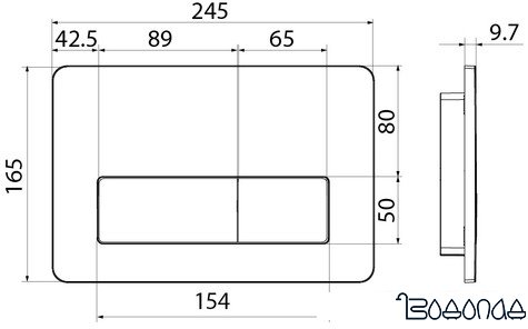 Панель смыва IDDIS Unifix UNI10B0i77 (черный) фото 3