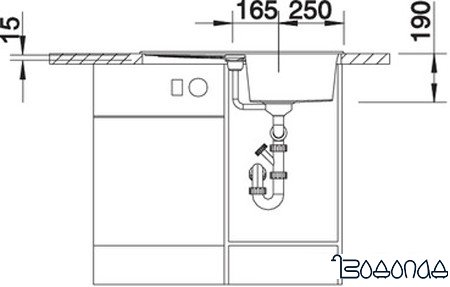 Кухонная мойка Blanco Metra 45 S 525914 (черный) фото 4
