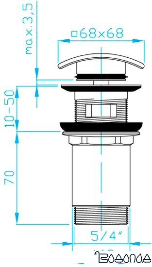 Донный клапан Plast Brno EUVCR05