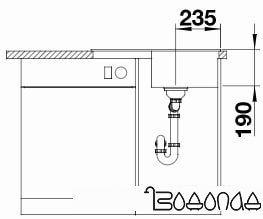 Кухонная мойка Blanco Zia 45 S Compact 526009 (черный) фото 4