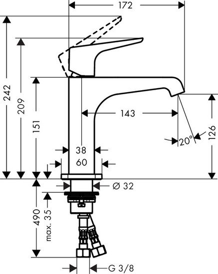 Смеситель Axor Citterio E 36111000