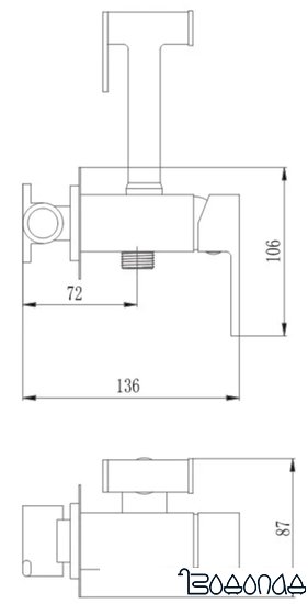 Гигиенический душ Haiba HB5511-7 (черный)