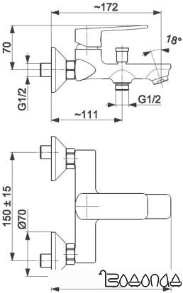Смеситель Armatura Agat 4424-510-00