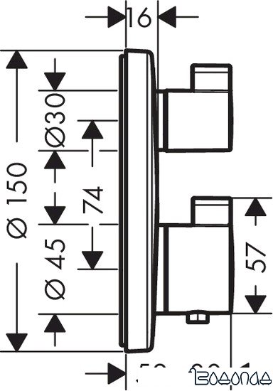 Смеситель Hansgrohe Ecostat S 15757000