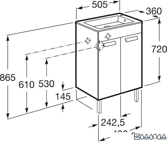 Roca Debba тумба под умывальник белая [ZRU9302710]