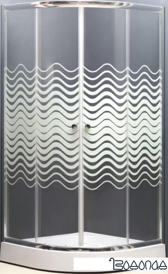 Душевой уголок Coliseum S802W 90x90 (прозрачное стекло с волнами)