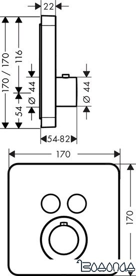 Смеситель Axor ShowerSelect S 36707000 фото 4
