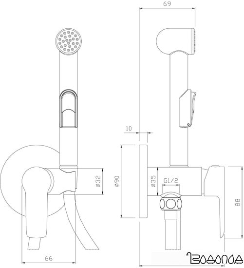 Смеситель Rossinka Silvermix W25-51 фото 2