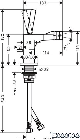 Смеситель Axor Citterio 36120000