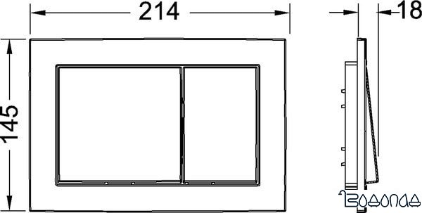 Панель смыва Tece Base 9240700 (белый)