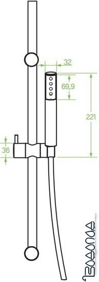 Душевой гарнитур Laveo Pretto NLP 01A2