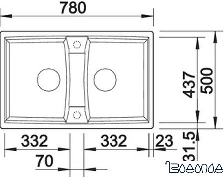 Кухонная мойка Blanco Lexa 8 (алюметаллик) 524962