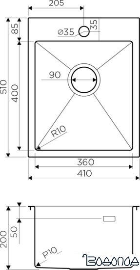 Кухонная мойка Omoikiri Akisame 41 IN фото 2