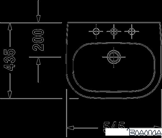 Умывальник Duravit D-Code 54.5x43.5 (0337540000)