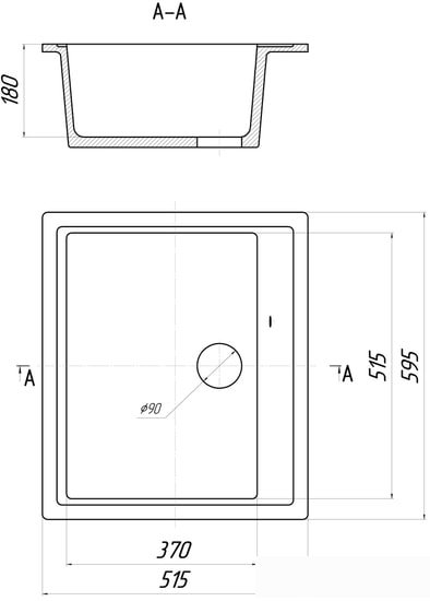 Кухонная мойка Gerhans A12 (оникс) Кухонная мойка Gerhans A12 (оникс)