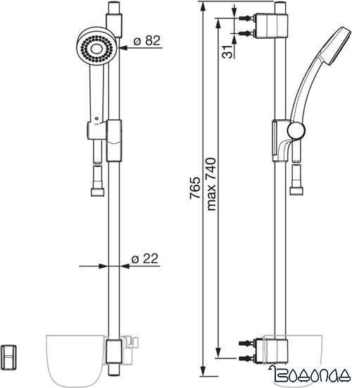 Душевой гарнитур Oras Natura 500 фото 4