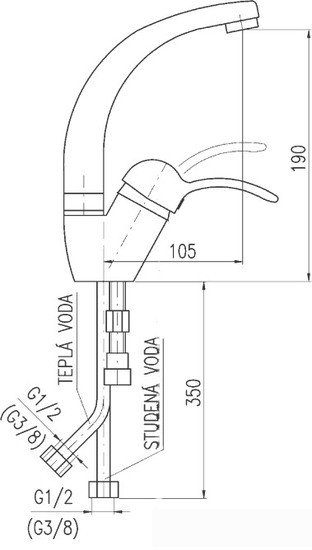 Смеситель Slezak RAV Labe L006.5/2K фото 2