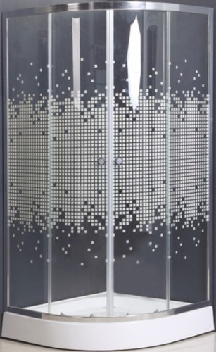 Душевой уголок Coliseum S802U 90x90 (прозрачное стекло с квадратиками)