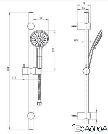 Душевой гарнитур Deante Jasmin Nero NGJ N51K