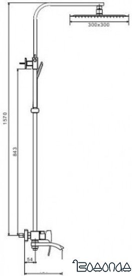 Душевая система Gappo G2407-4 (бронзовый)