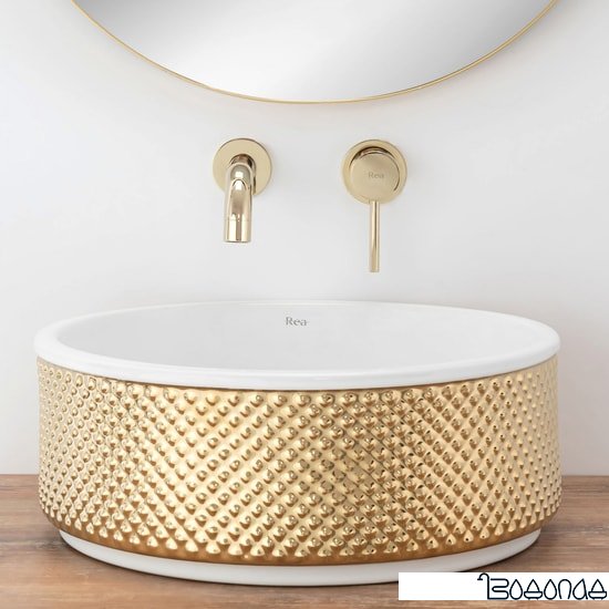 Умывальник Rea Helen (белое золото) фото 4