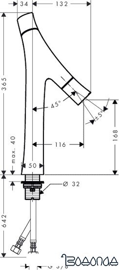 Смеситель Axor Starck Organic 12012000