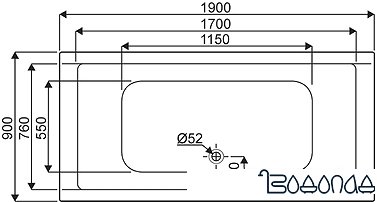 Ванна Kolo Supero Duo 190x90 5364000 (с ножками)