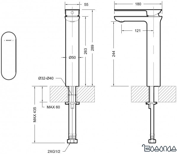 Смеситель Bravat Gina F165104C-A-ENG