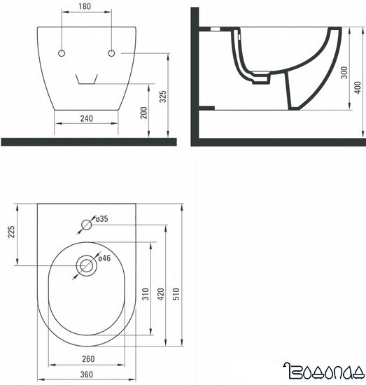 Биде Deante Peonia CDE 6BPW фото 2