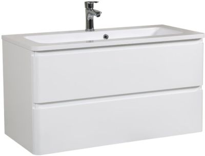 Аква Родос Тумба под умывальник Акцент 100 (белый, подвесная)