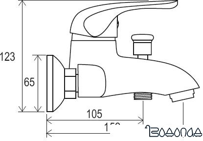 Смеситель Ravak Rosa-RS 022.00/150 [X070011]