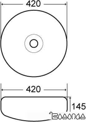 Умывальник Melana MLN-7020SS 42x42