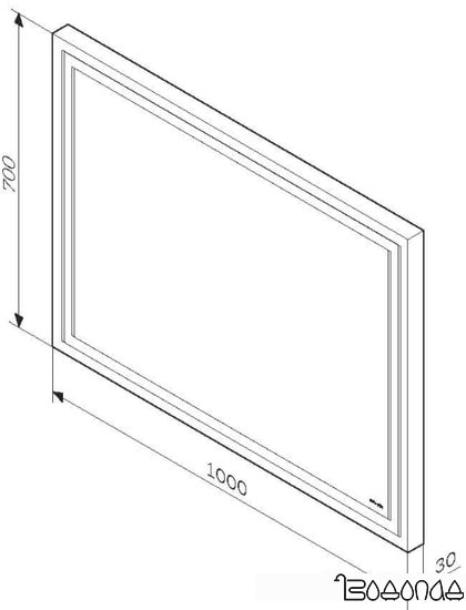 Мебель для ванных комнат AM.PM Зеркало Gem 100 M91AMOX1001WG