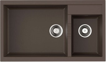 Кухонная мойка Omoikiri Tedori 86-2-LB DC (темный шоколад)