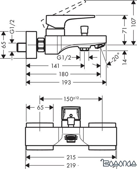 Смеситель Hansgrohe Metropol 74540000 фото 2
