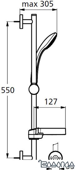 Душевой гарнитур Ideal Standard IdealRain [B9501AA] фото 3