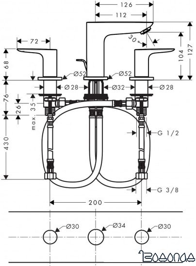 Смеситель Hansgrohe Talis E 71733340