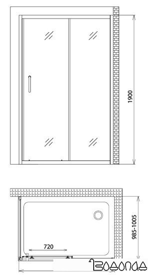 Душевой уголок Gemy Victoria S30191F-A100 фото 4