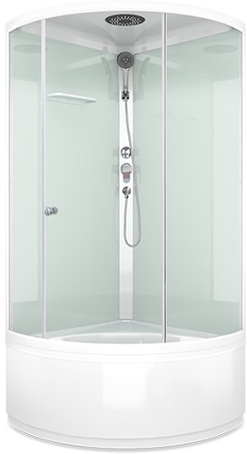 Душевая кабина Domani-Spa Simple 99 high 90x90 (белый/прозрачное стекло)