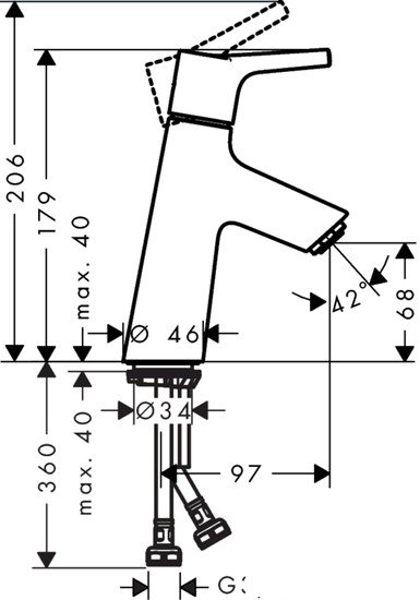 Смеситель Hansgrohe Talis S 72012000 фото 4