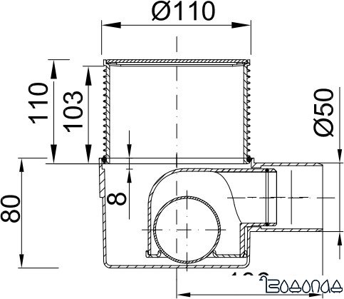 Трап/канал Styron STY-1008