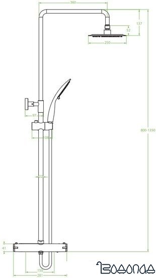 Душевая система Laveo Fino PL2 20OB фото 2