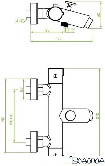 Смеситель Laveo Termico BAT 71TD