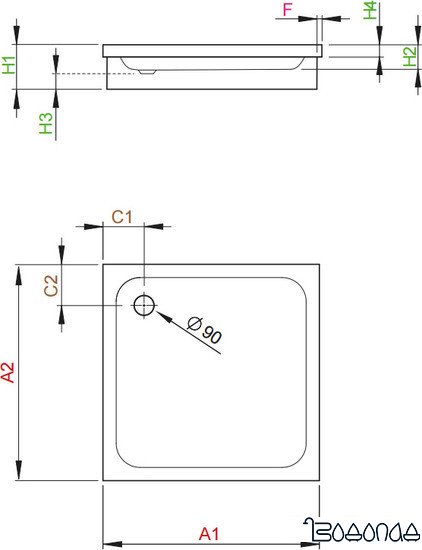 Душевой поддон Radaway Siros C 90x90 [SBC9917-1]