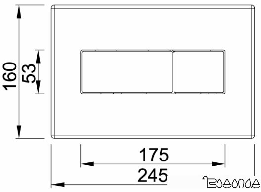 Панель смыва Styron STY-800-2