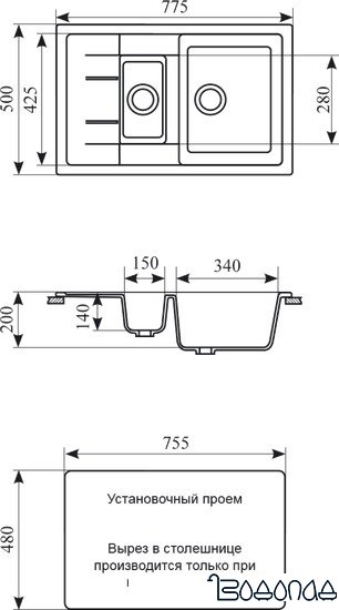 Кухонная мойка Gran-Stone GS-21K (307 терракот) Кухонная мойка Gran-Stone GS-21K (307 терракот)
