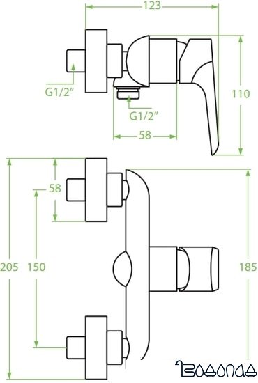 Смеситель Laveo Alea BLE 640D